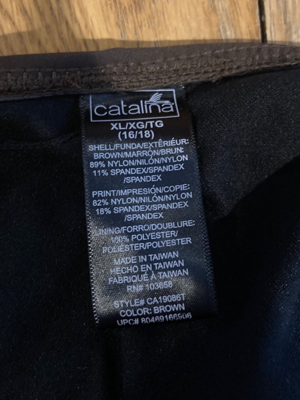 Catalina size XL 16/18 brown bathing suit top excellent condition - Picture 4 of 5